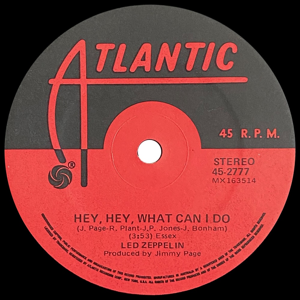 Single <br>Australia (45-2777) <br>Immigrant Song / Hey, Hey, What Can I Do - Image 3
