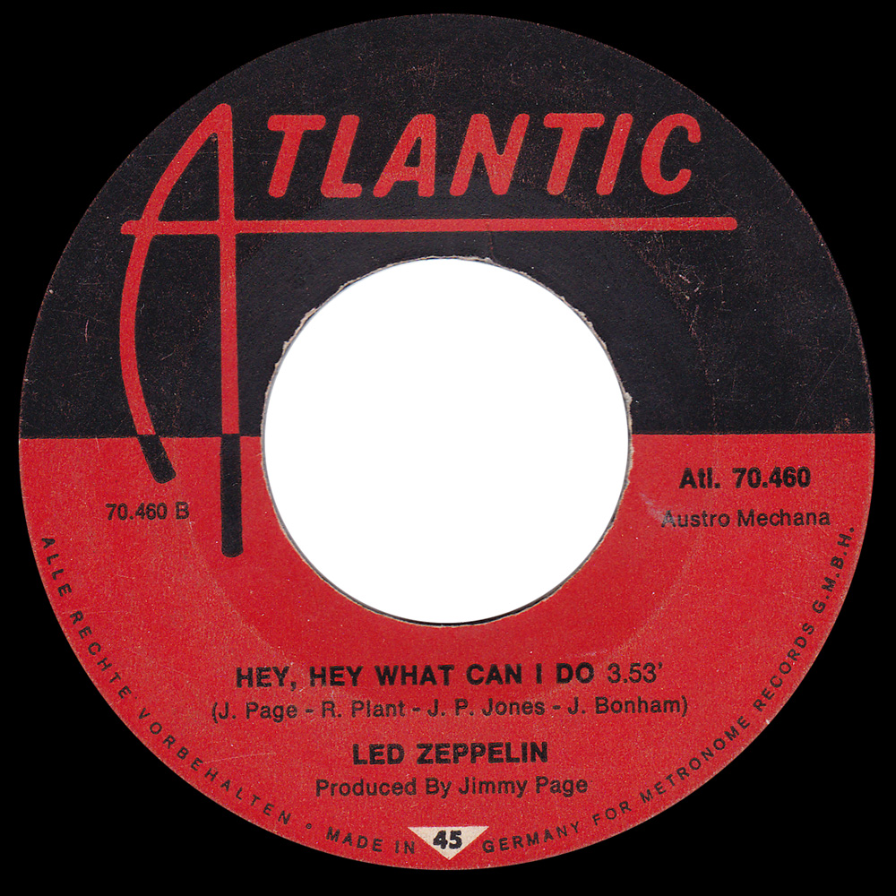 Single <br>Austria (ATL. 70.460) <br>Immigrant Song / Hey, Hey, What Can I Do (#1) - Image 4