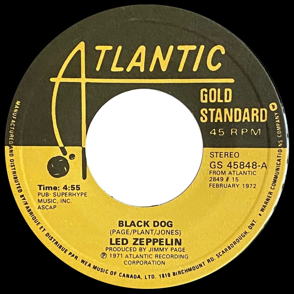Single <br>Canada (GS 45848) <br>Black Dog / Misty Mountain Hop (#1) - Image 2