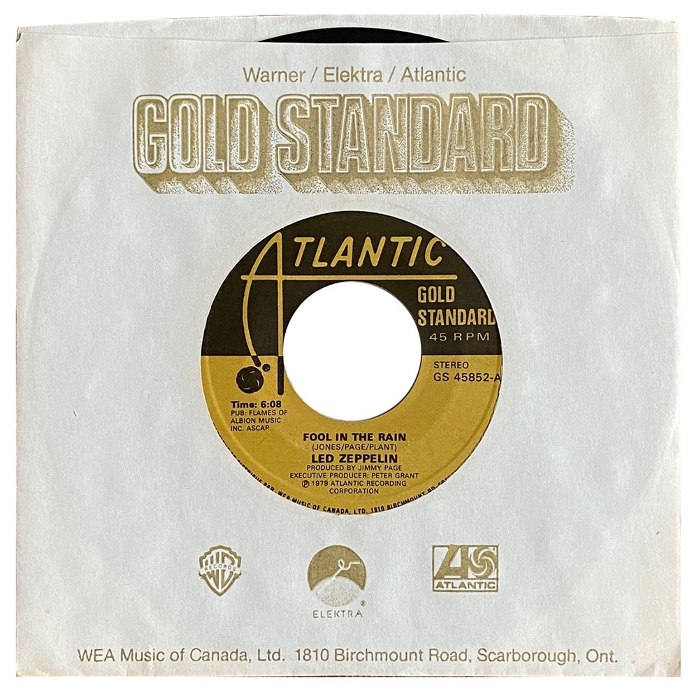 Single <br>Canada (GS 45852) <br>Fool In The Rain / Hot Dog (#1)