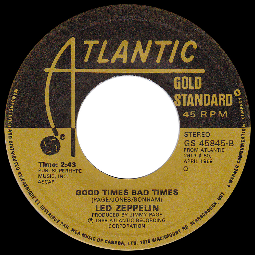 Single <br>Canada (GS 45845) <br>Communication Breakdown / Good Times Bad Times (#2) - Image 2