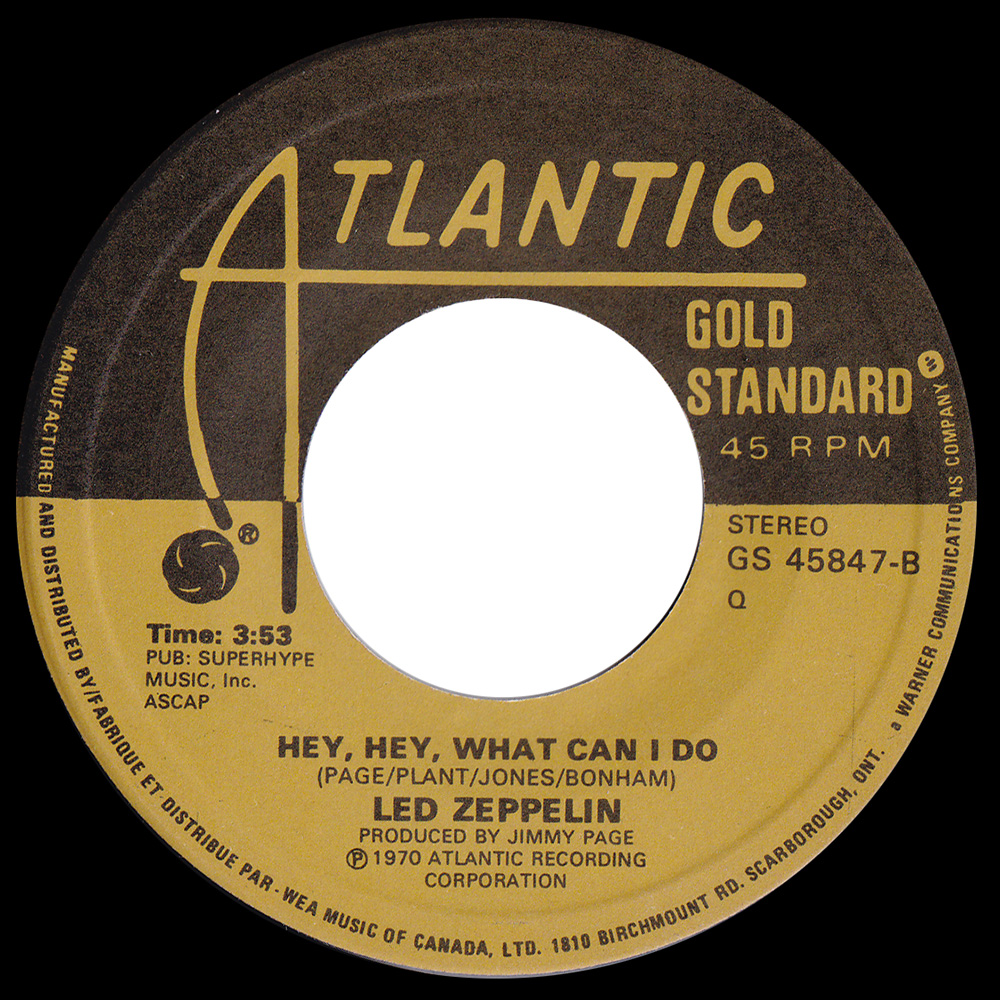 Single <br>Canada (GS 45847) <br>Immigrant Song / Hey, Hey What Can I Do (#3) - Image 2