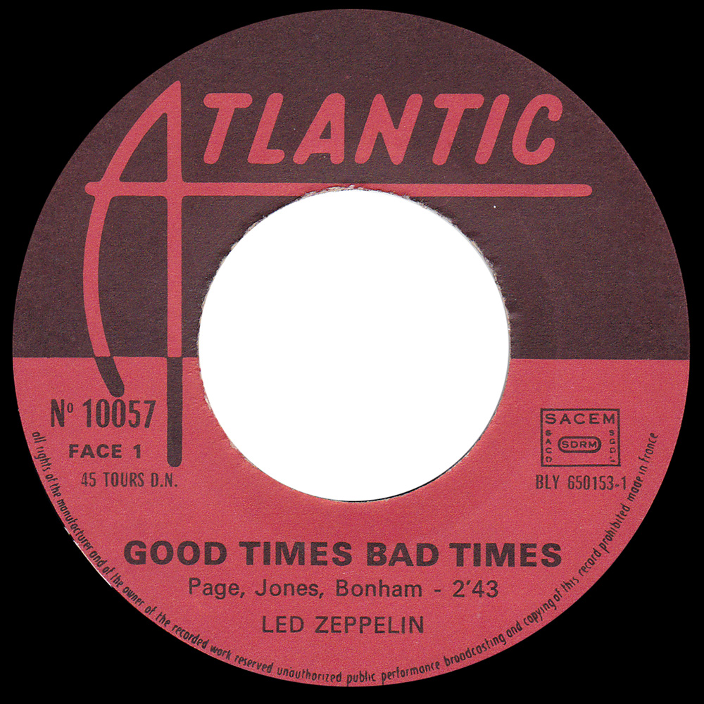 Single <br>France (10057) <br>Good Times Bad Times / Communication Breakdown (#3) - Image 3