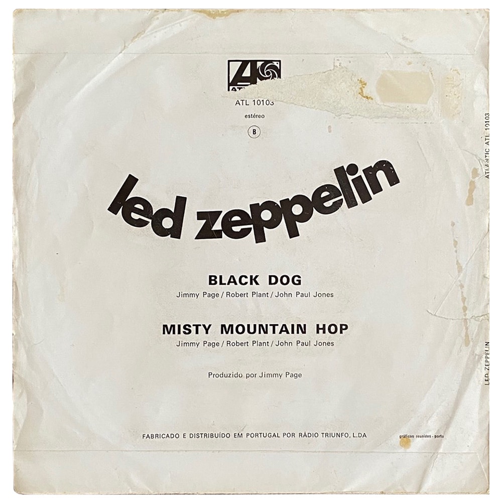 Single <br>Portugal (ATL 10103) <br>Black Dog / Misty Mountain Hop (#1) - Image 2