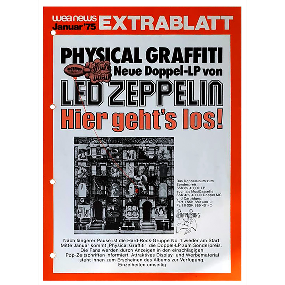 Physical Graffiti (1975) <br>Sticker (Germany) - Image 3