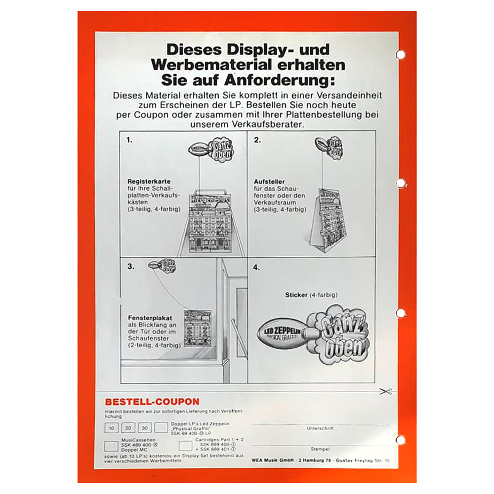 Physical Graffiti (1975) <br>Sticker (Germany) - Image 2