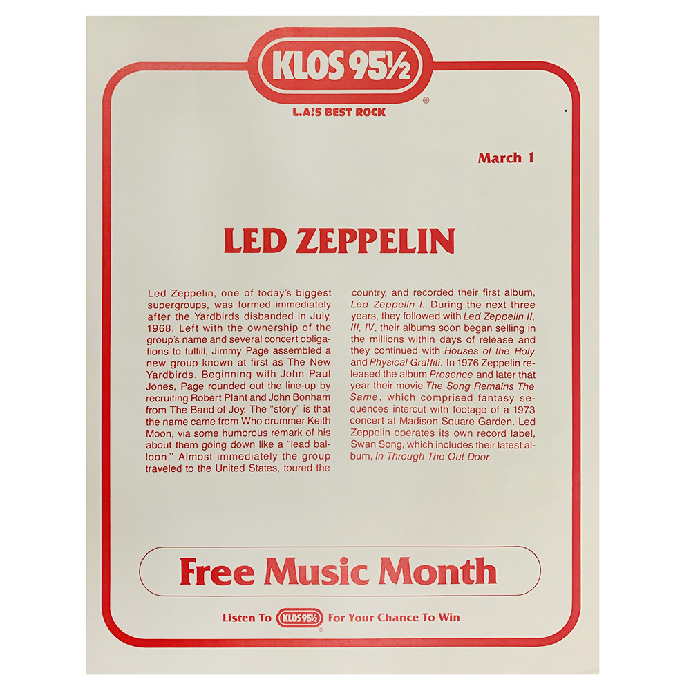 Flyer (1980) <br>KLOS (US)