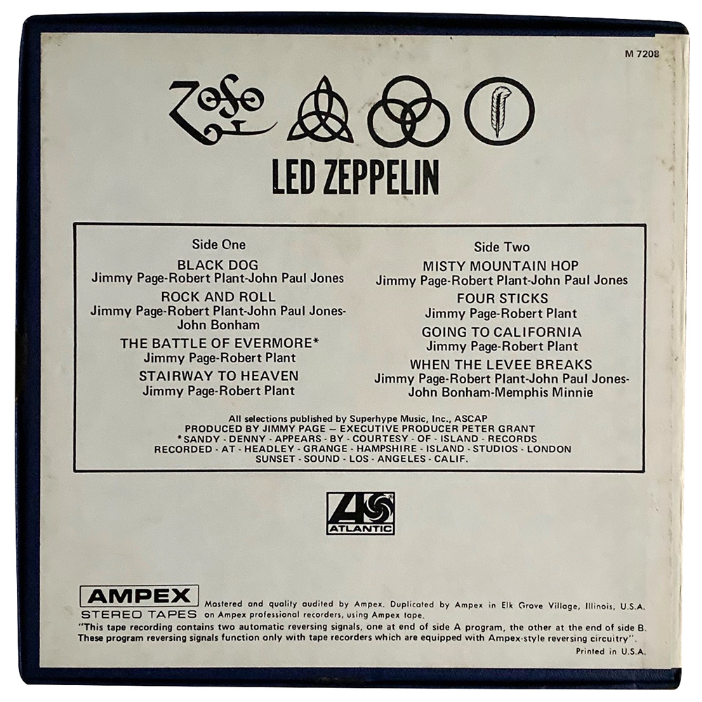 Reel-to-Reel <br>Led Zeppelin IV <br>M7209 (USA) - Image 2