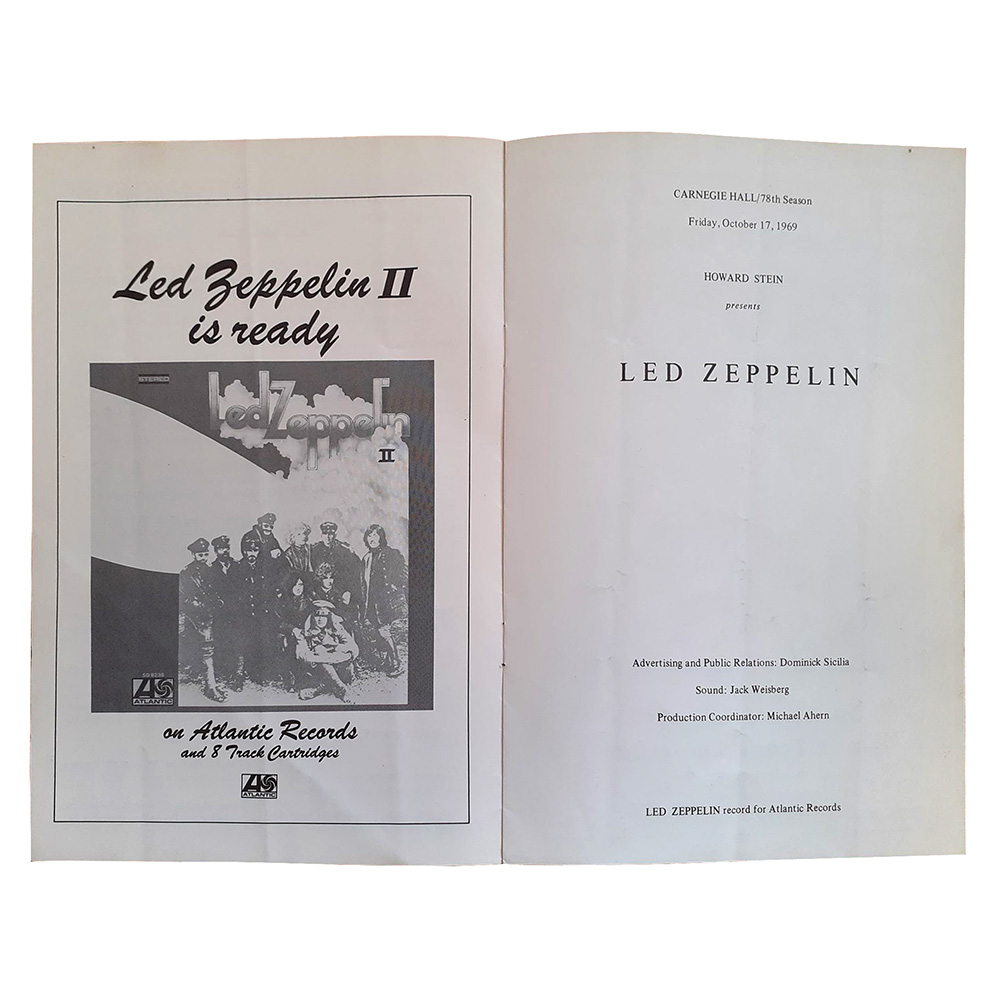 Program <br>1969.10.17 <br>Carnegie Hall, New York, NY - Image 2