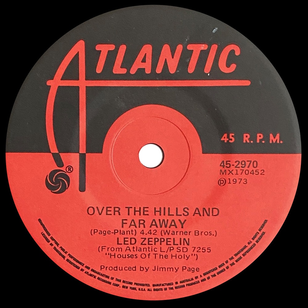 Single <br>Australia (45-2970) <br>Over The Hills and Far Away / Dancing Days - Image 2
