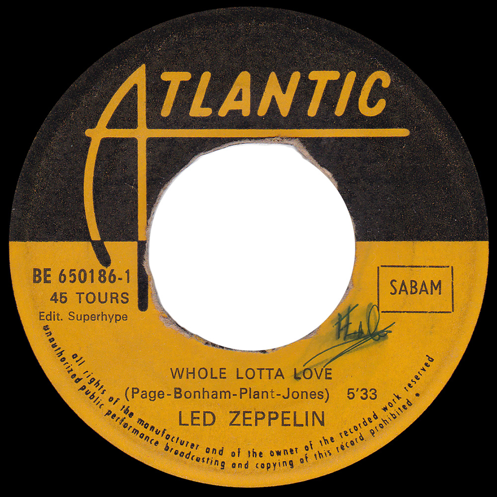 Single <br>Belgium (BE 650186) <br>Whole Lotta Love / Living Loving Maid (#2) - Image 3