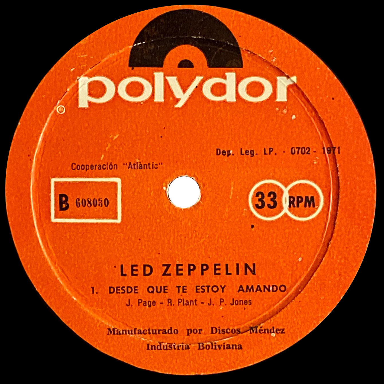 Single <br>Bolivia (608030) <br>Immigrant Song / Celebration Day / Since I've Been Loving You (Promo) - Image 6