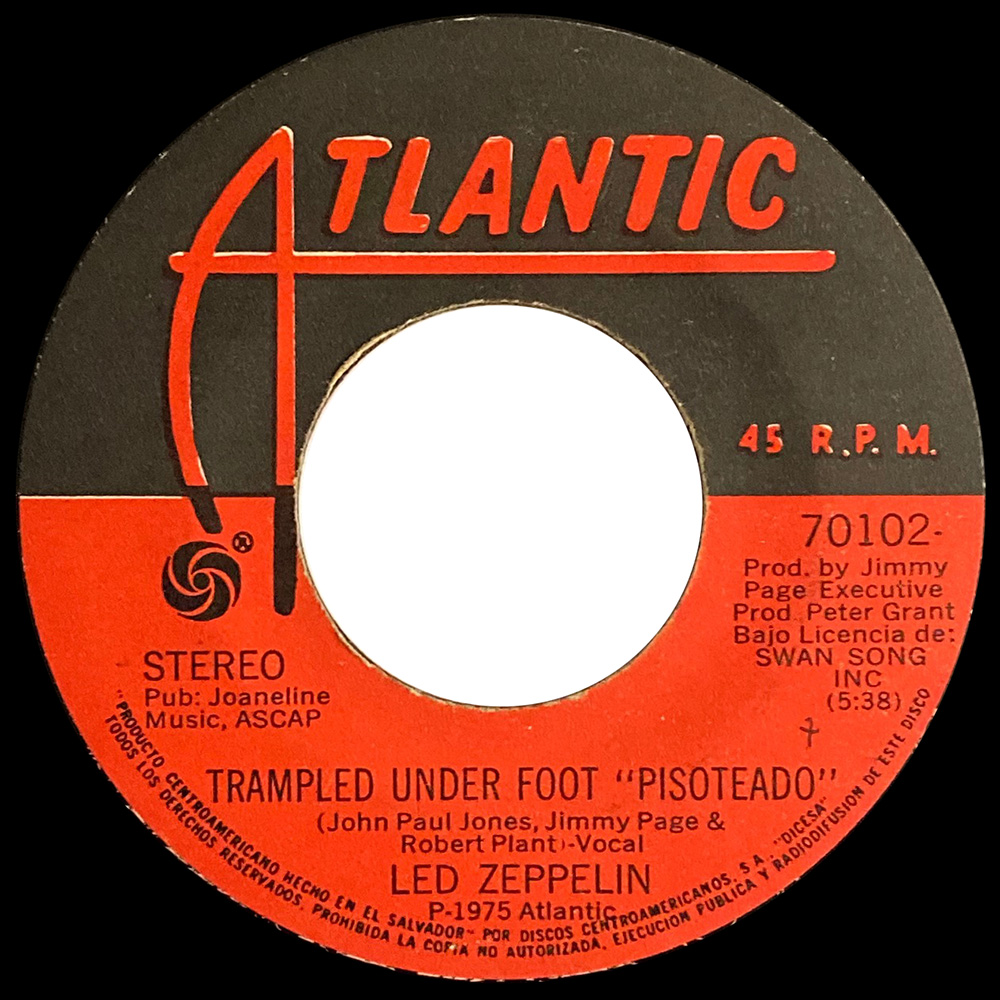Single <br>El Salvador (70102) <br>Trampled Under Foot / Black Country Woman (Promo) - Image 3