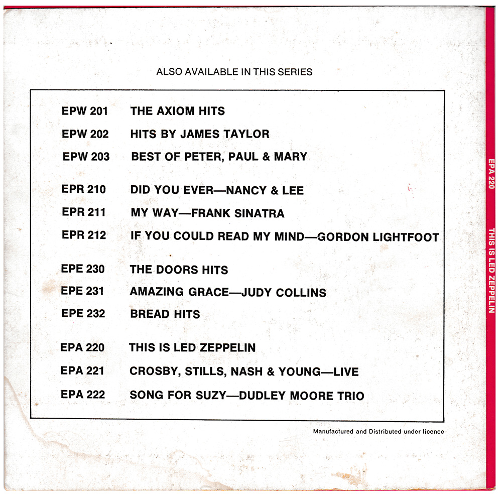 Single <br>Australia (EPA-220) <br>This is Led Zeppelin (#3) - Image 2