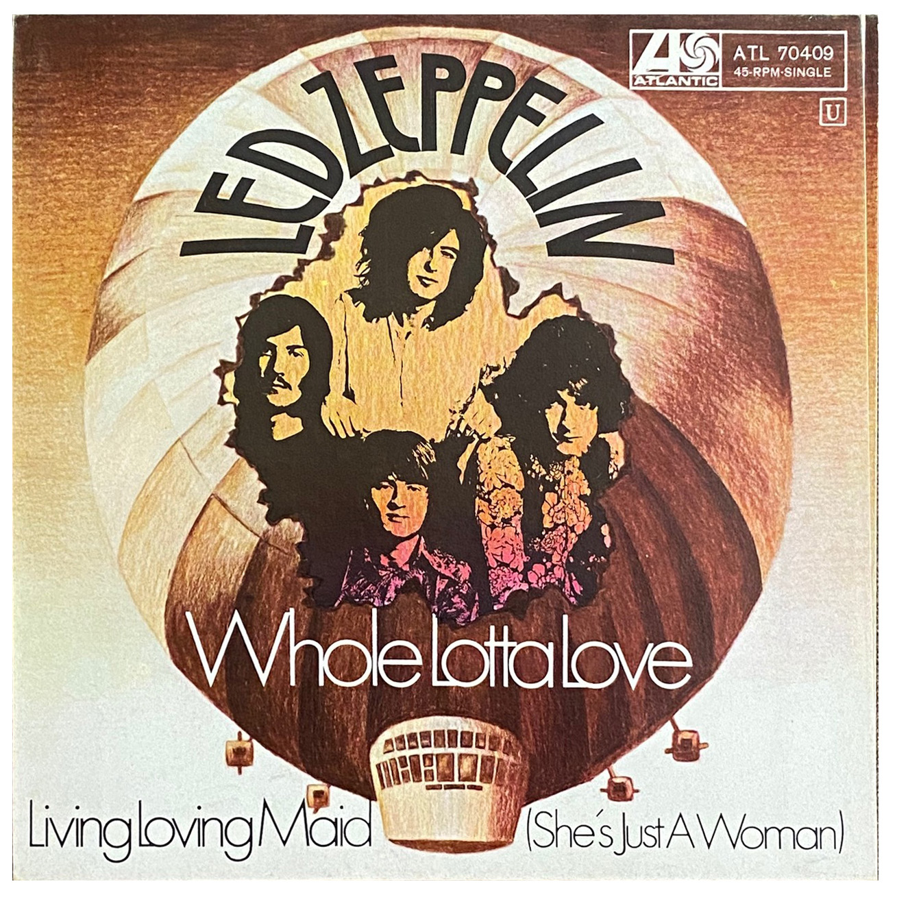 Single <br>Germany (ATL. 70.409) <br>Whole Lotta Love / Living Loving Maid (#2) - Image 2