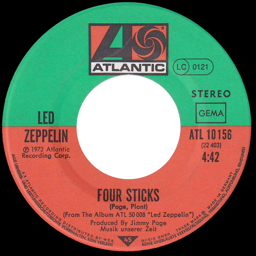 Single <br>Germany (ATL 10156) <br>Rock and Roll / Four Sticks (#6) - Image 2