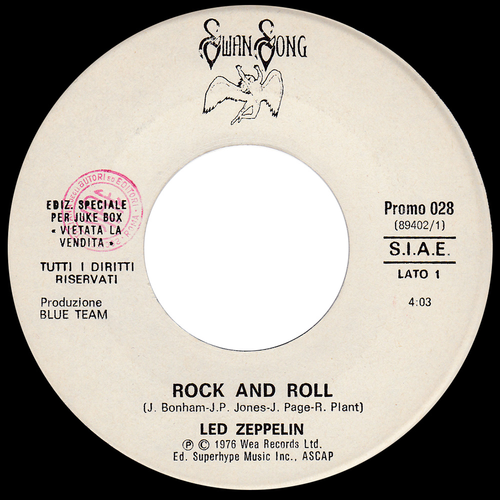 Single <br>Italy (Promo 028) <br>Rock and Roll / Disco Inferno (Promo #5) - Image 3