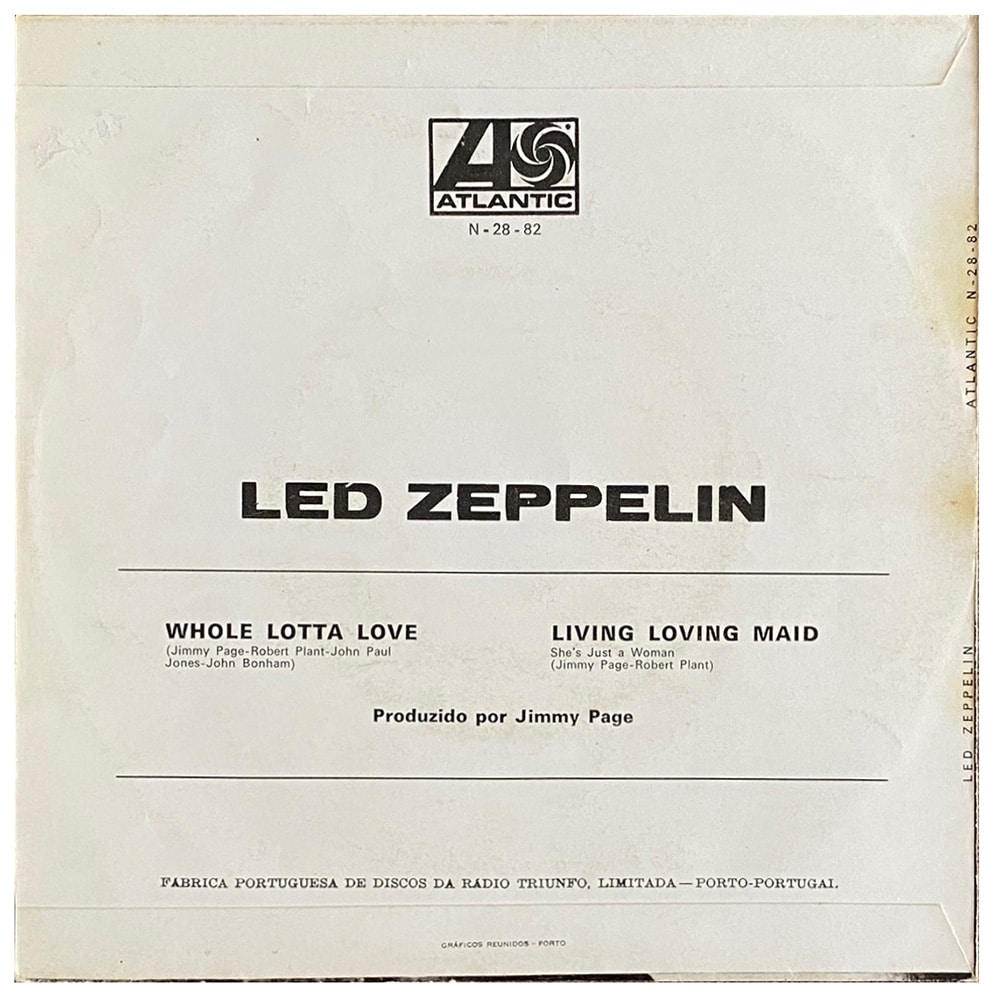 Single <br>Portugal (N-28-82) <br>Whole Lotta Love / Living Loving Maid (#5) - Image 2