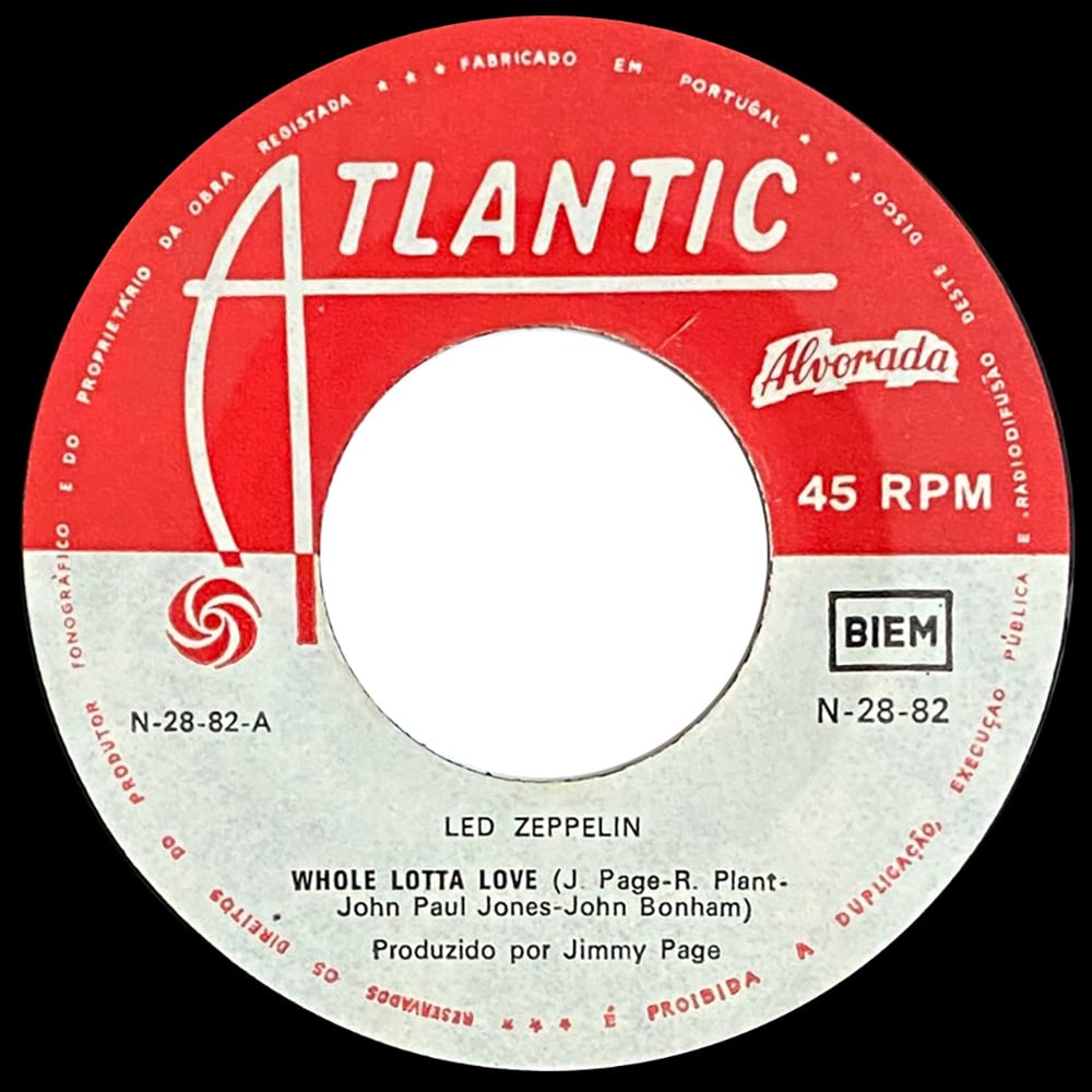Single <br>Portugal (N-28-82) <br>Whole Lotta Love / Living Loving Maid (#5) - Image 3