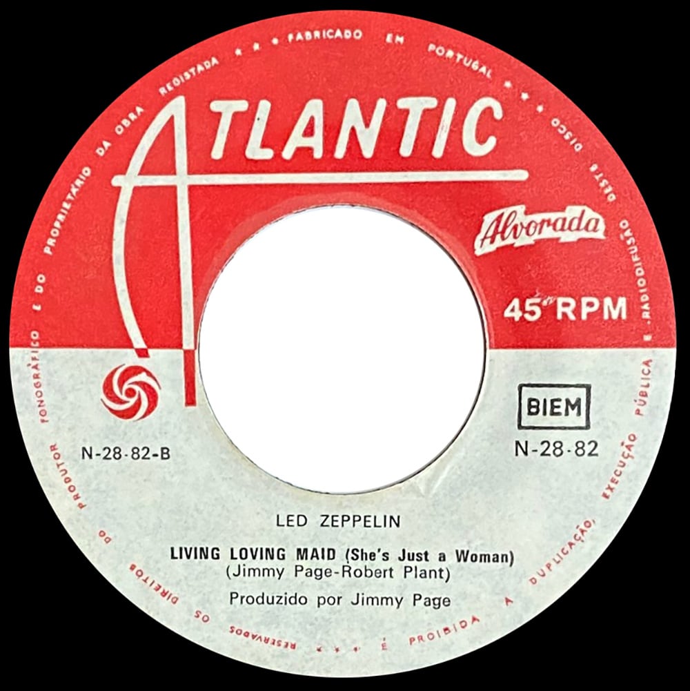 Single <br>Portugal (N-28-82) <br>Whole Lotta Love / Living Loving Maid (#5) - Image 4