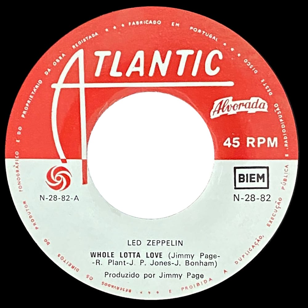 Single <br>Portugal (N-28-82) <br>Whole Lotta Love / Living Loving Maid (#6) - Image 3