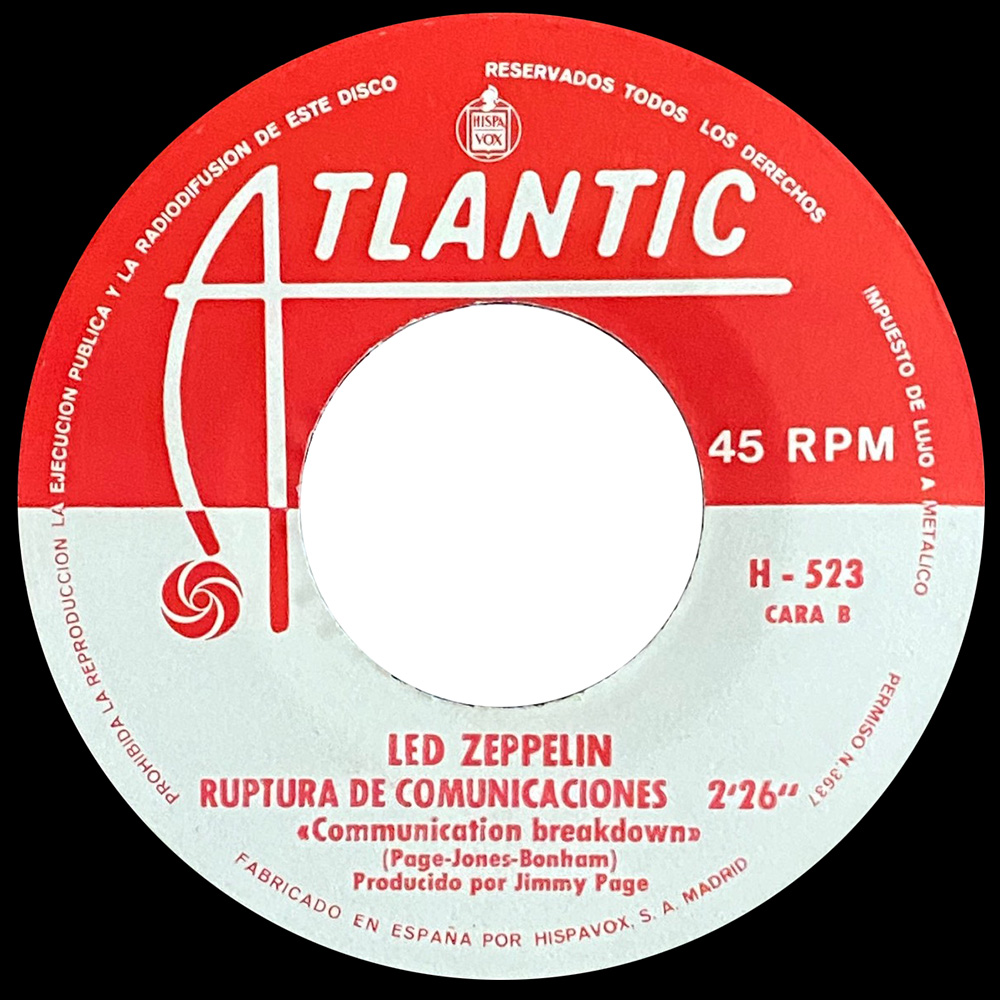 Single <br>Spain (H-523) <br>Whole Lotta Love / Communication Breakdown (#2) - Image 4