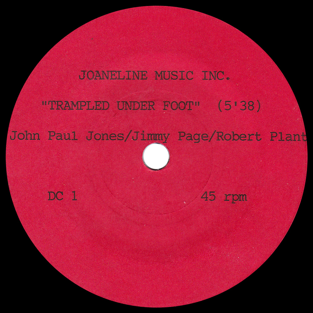 Single <br>United Kingdom (DC-1) <br>Trampled Under Foot (Test Pressing)