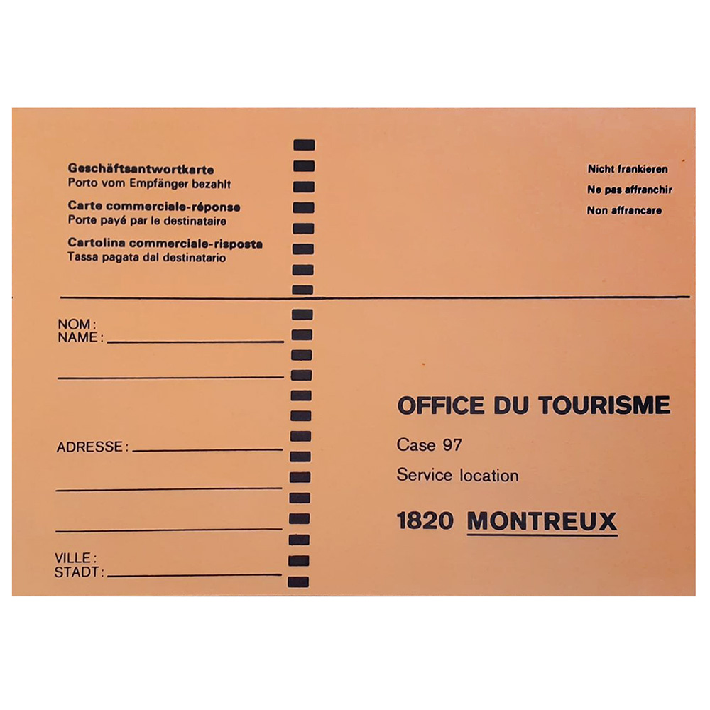 Concert Rarity <br>1971.08.07 <br>Montreux, Ticket Order Form - Image 2