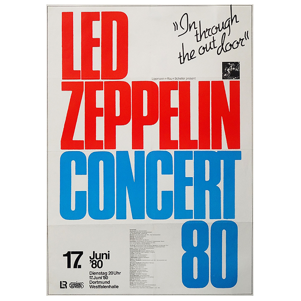 Concert Advertisement <br>1980.06.17 <br>Dortmund, DE (Poster)