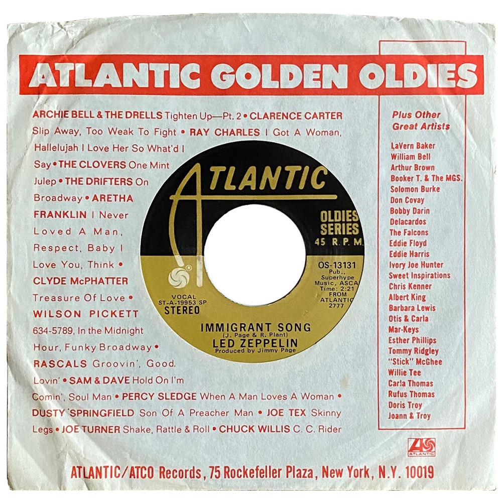 Single <br>USA (OS-13131) <br>Immigrant Song / Hey, Hey, What Can I Do (#5)