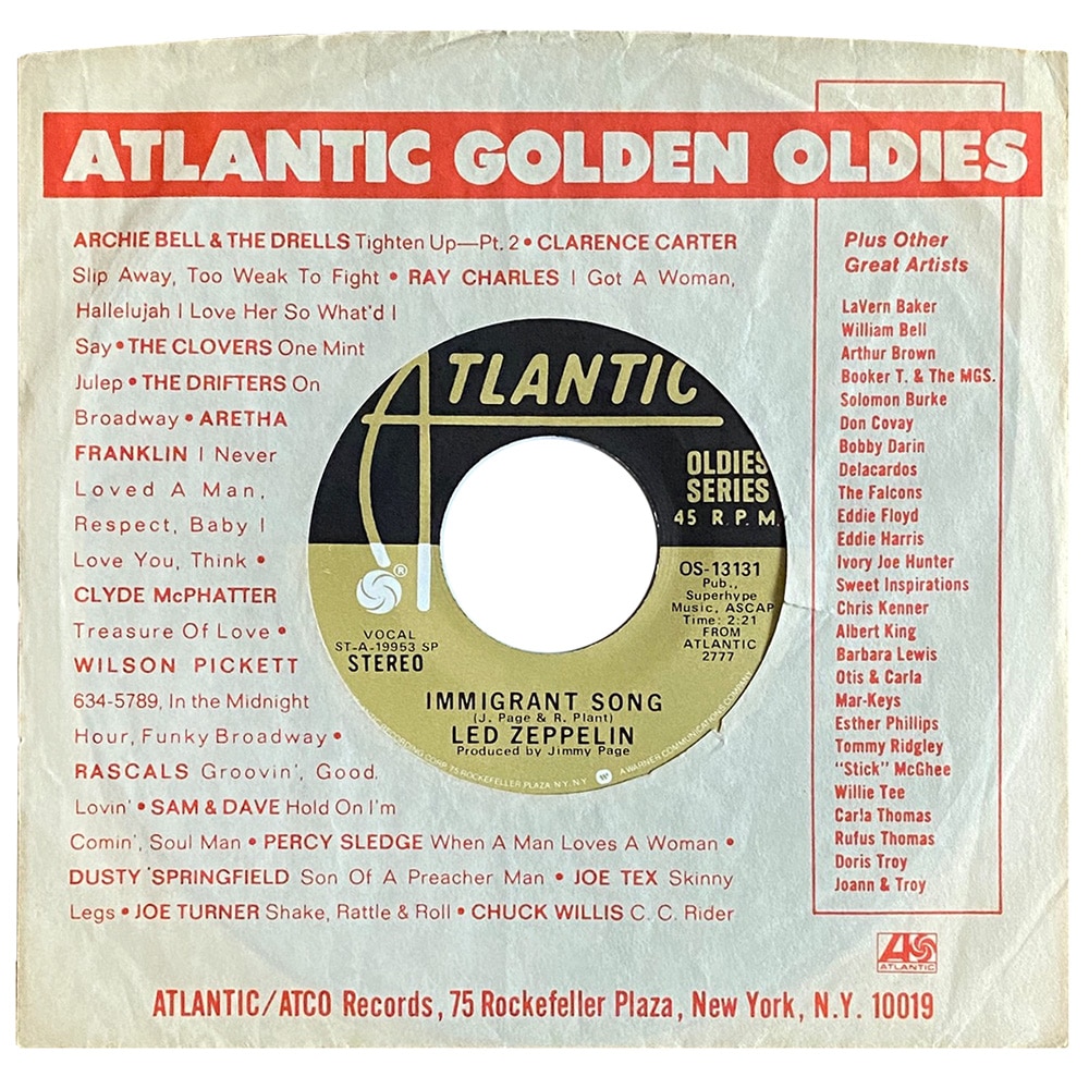 Single <br>USA (OS-13131) <br>Immigrant Song / Hey, Hey, What Can I Do (#6)