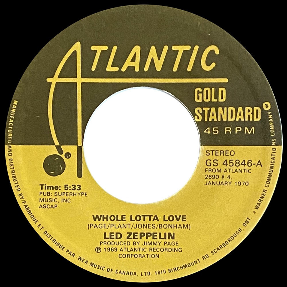 Single <br>Canada (GS 45846) <br>Whole Lotta Love / Living Loving Maid (#1) - Image 2