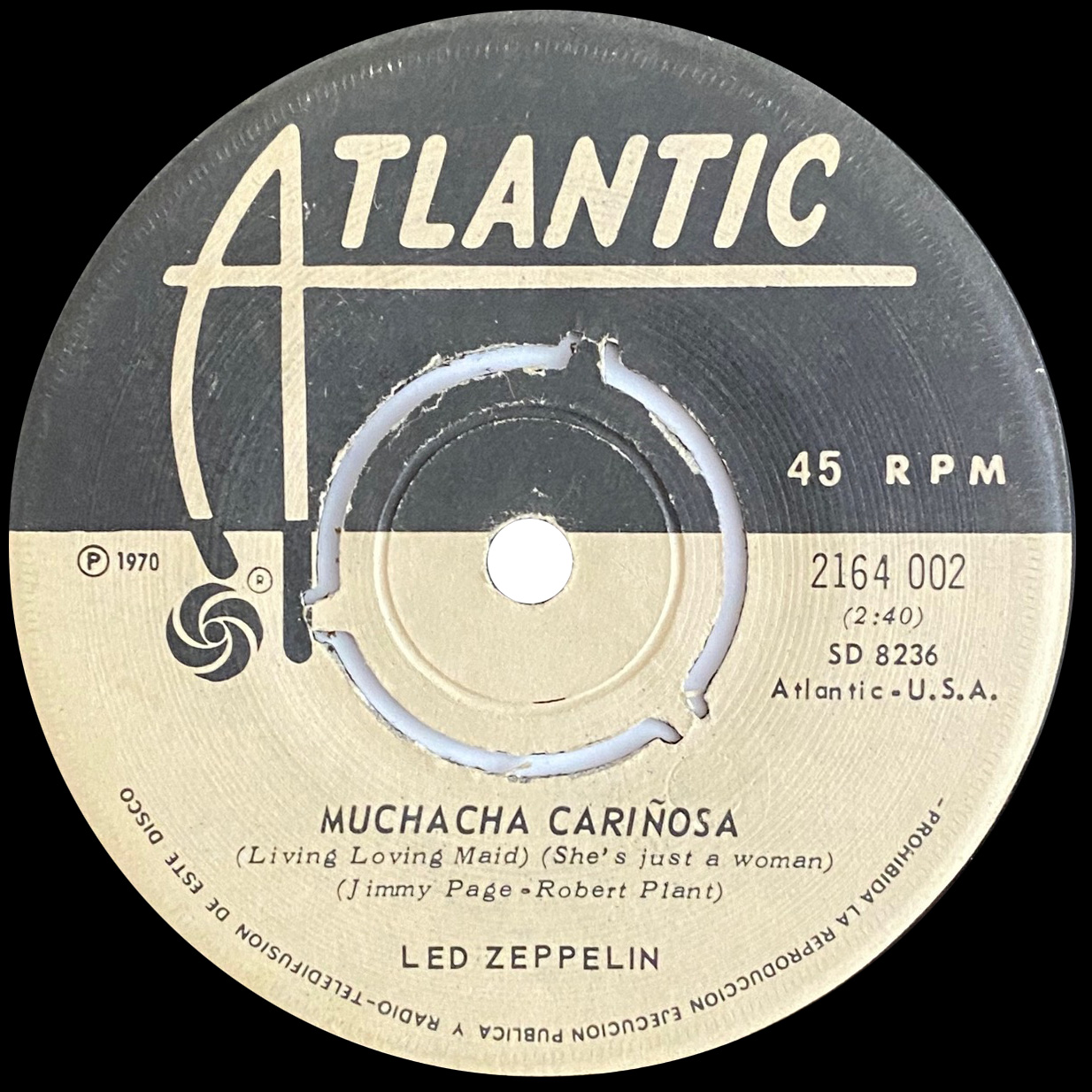 Single <br>Chile (2164 002) <br>Whole Lotta Love / Living Loving Maid (#2) - Image 4