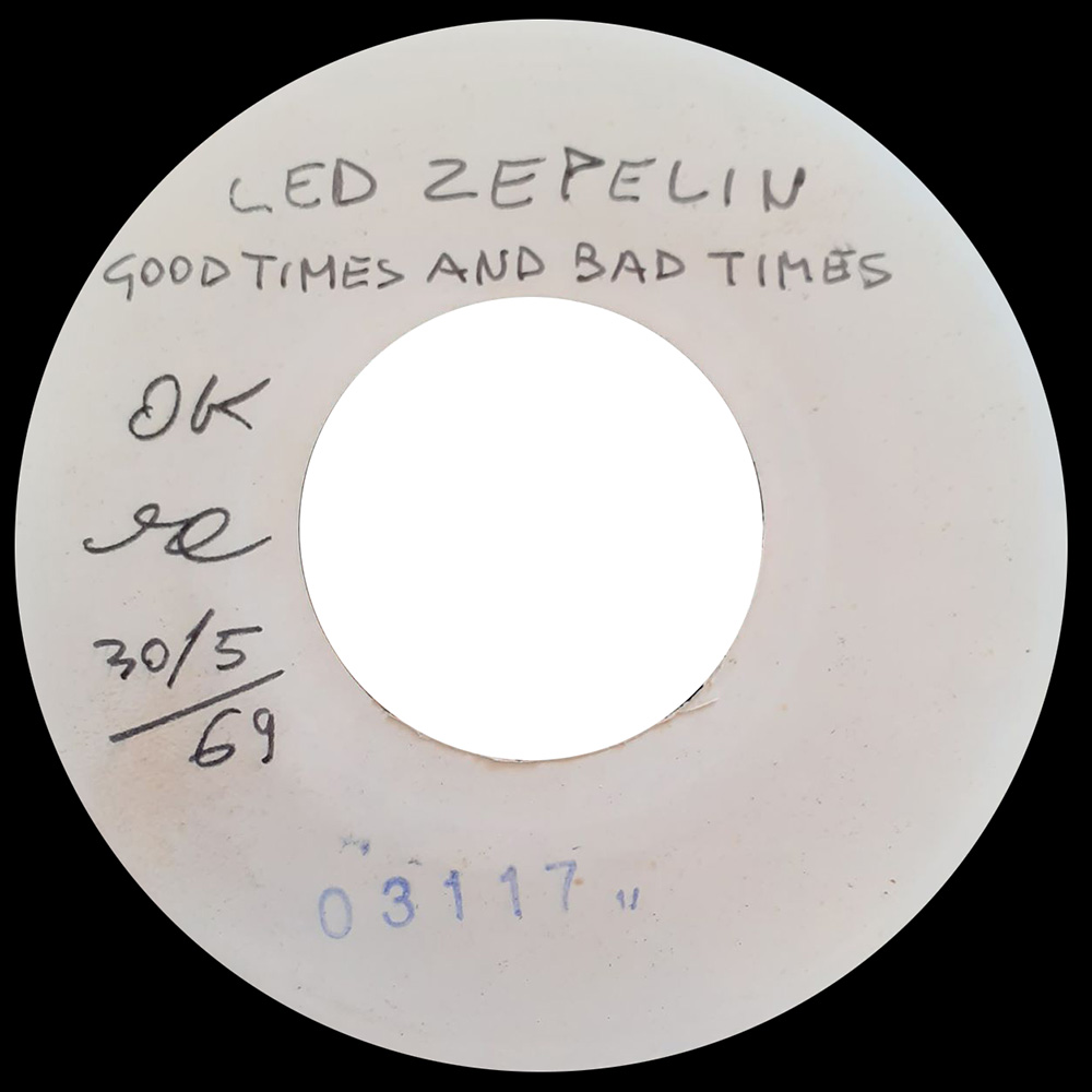 Single <br>Italy (ATL NP 03117) <br>Good Times, Bad Times / Communication Breakdown (Test Pressing) - Image 3