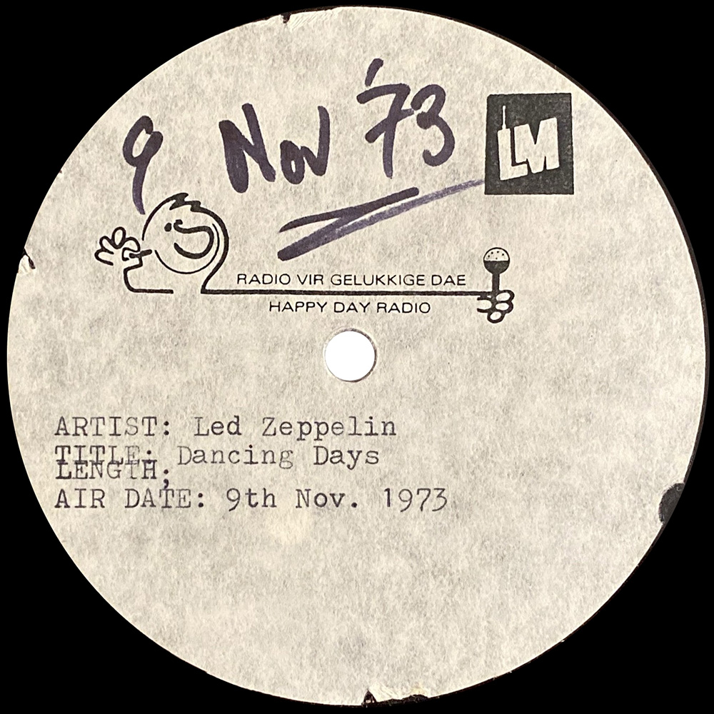 Single <br>Mozambique (N/A) <br>Dancing Days (Acetate) - Image 2