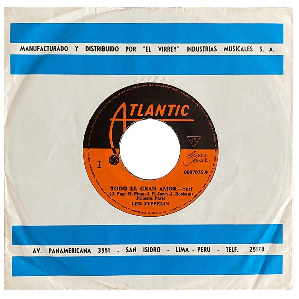 Single <br>Peru (0007035.9) <br>Whole Lotta Love / Whole Lotta Love (#1)