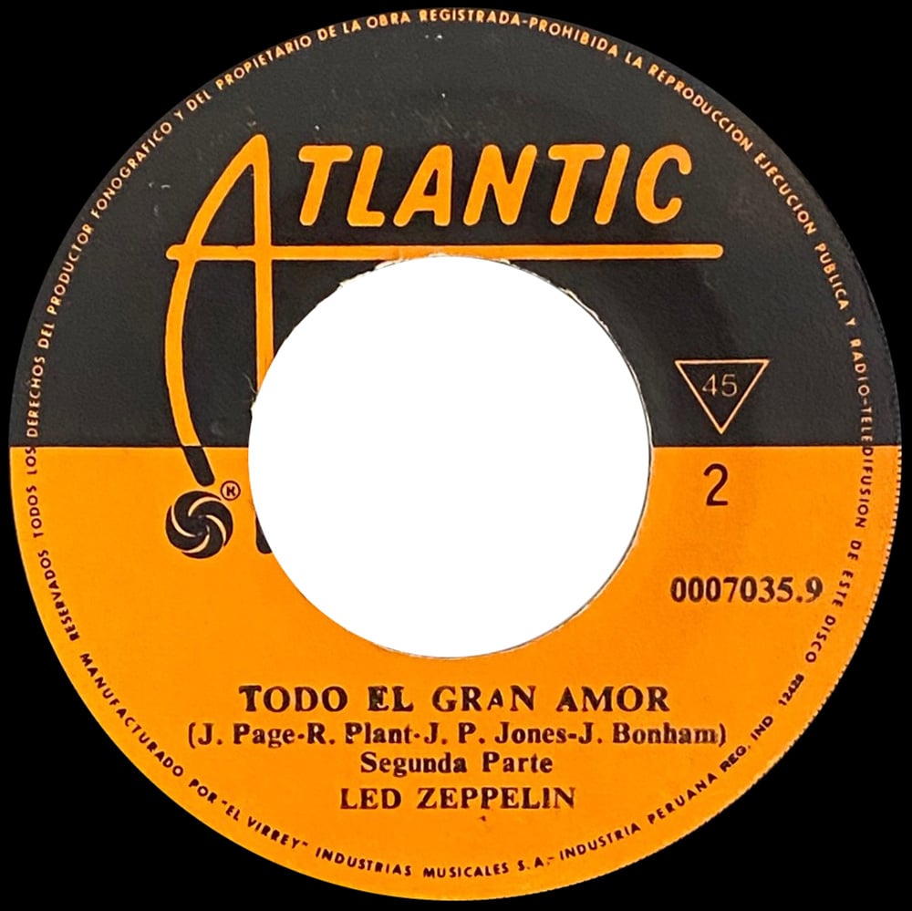 Single <br>Peru (0007035.9) <br>Whole Lotta Love / Whole Lotta Love (#2) - Image 3