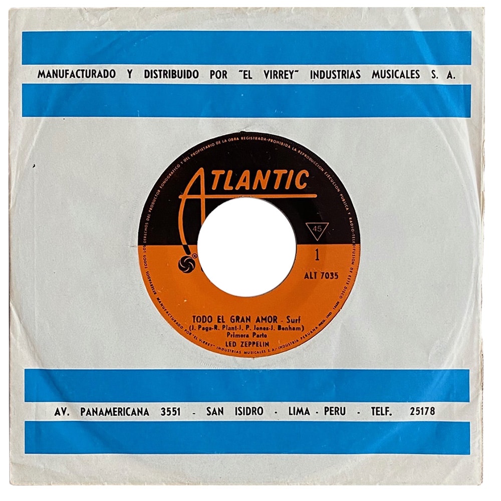 Single <br>Peru (ALT 7035) <br>Whole Lotta Love / Whole Lotta Love (#1)