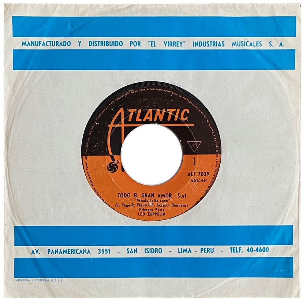Single <br>Peru (ALT 7035) <br>Whole Lotta Love / Whole Lotta Love (#3)
