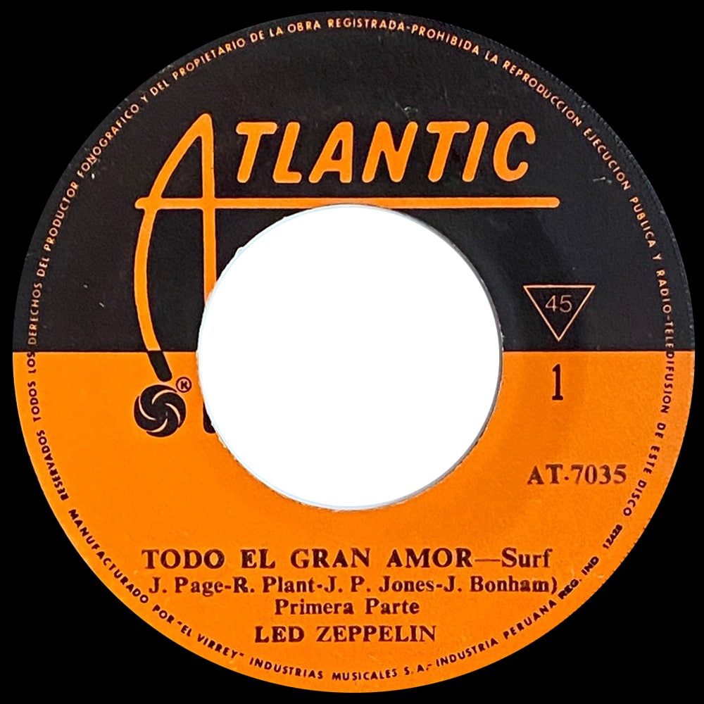 Single <br>Peru (AT-7035) <br>Whole Lotta Love / Whole Lotta Love - Image 2