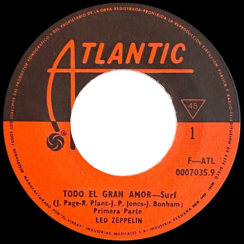 Single <br>Peru (F-ATL 0007035.9) <br>Whole Lotta Love / Whole Lotta Love - Image 2
