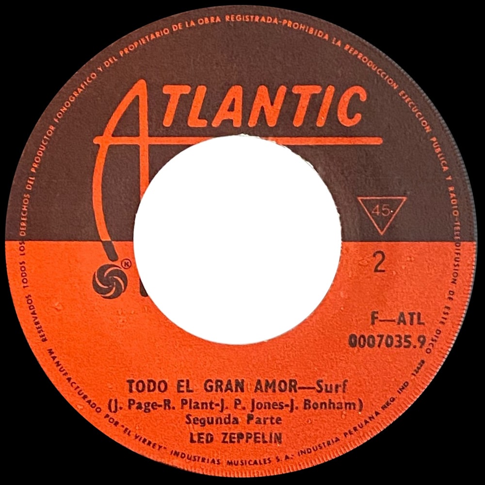 Single <br>Peru (F-ATL 0007035.9) <br>Whole Lotta Love / Whole Lotta Love - Image 3