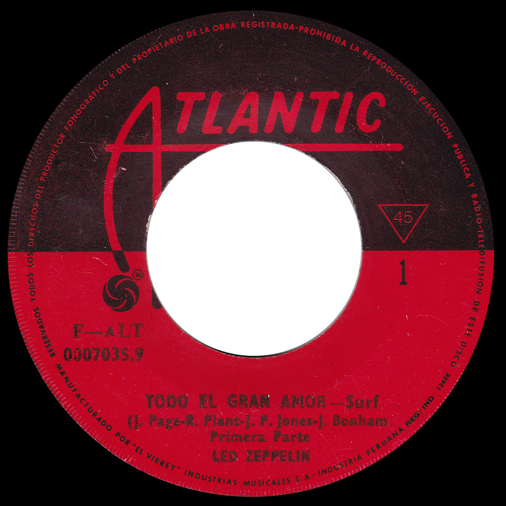 Single <br>Peru (F-ALT 0007035.9) <br>Whole Lotta Love / Whole Lotta Love (#2)