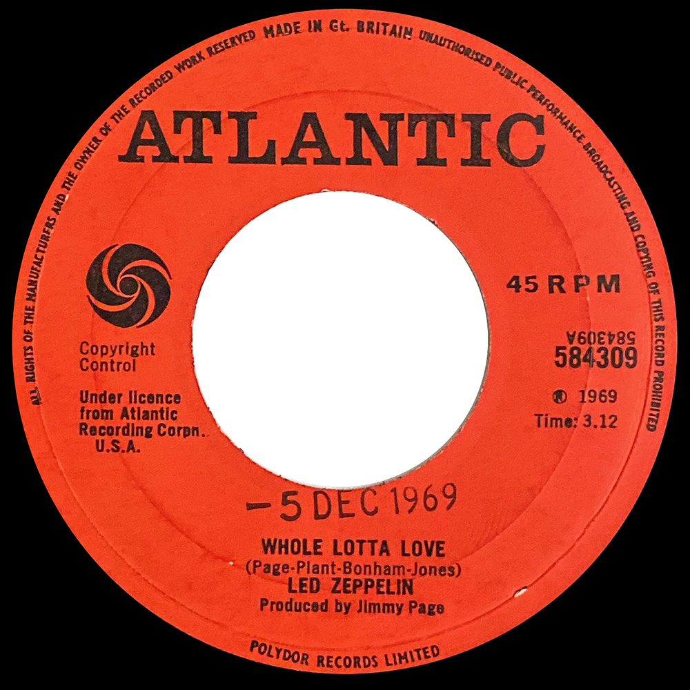 Single <br>United Kingdom (584309) <br>Whole Lotta Love / Living Loving Maid (Promo #1) - Image 3