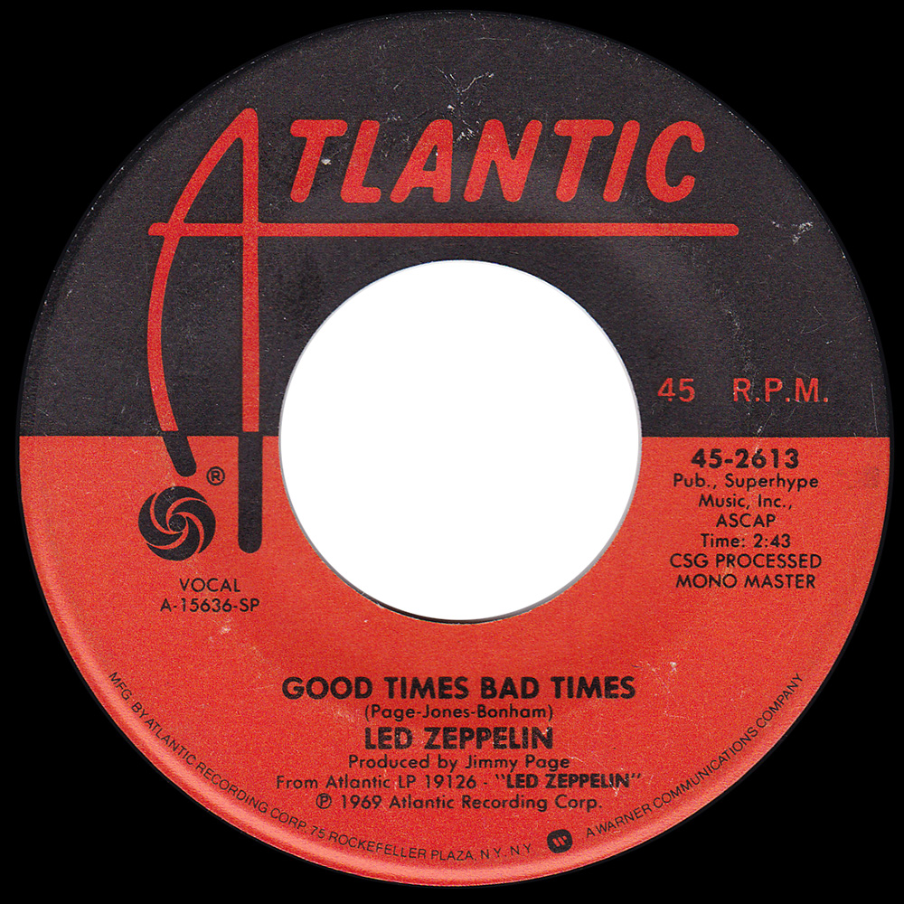 Single <br>USA (45-2613) <br>Good Times Bad Times / Communication Breakdown (#4) - Image 2