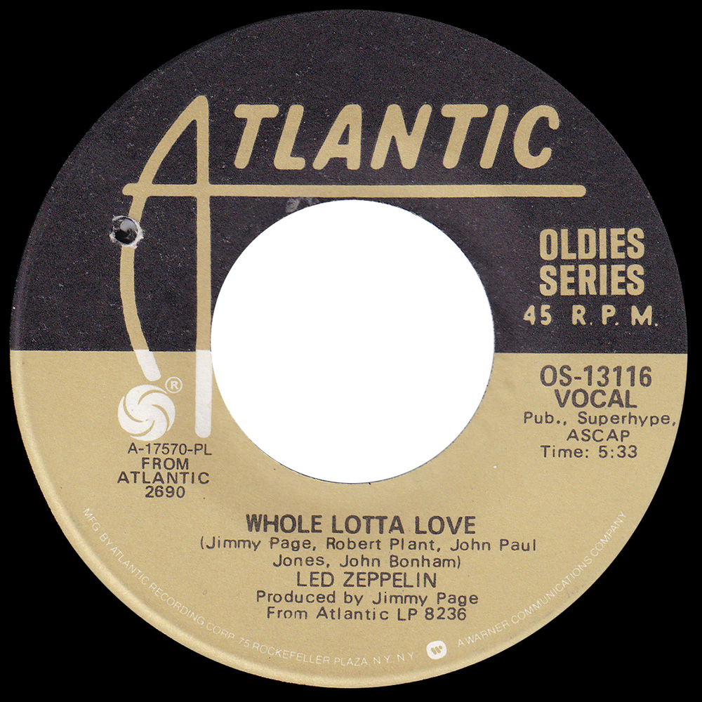 Single <br>USA (OS-13116) <br>Whole Lotta Love / Living Loving Maid (#7)