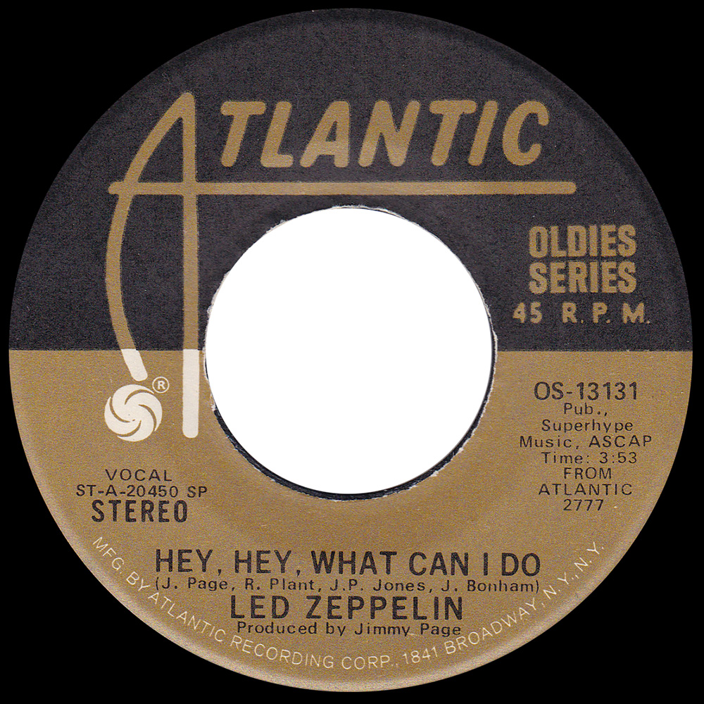 Single <br>USA (OS-13131) <br>Immigrant Song / Hey, Hey, What Can I Do (#2) - Image 2