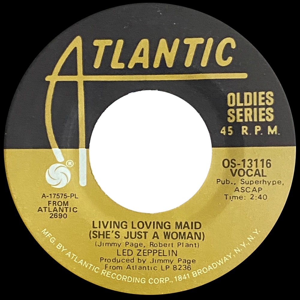 Single <br>USA (OS-13116) <br>Whole Lotta Love / Living Loving Maid (#5) - Image 3