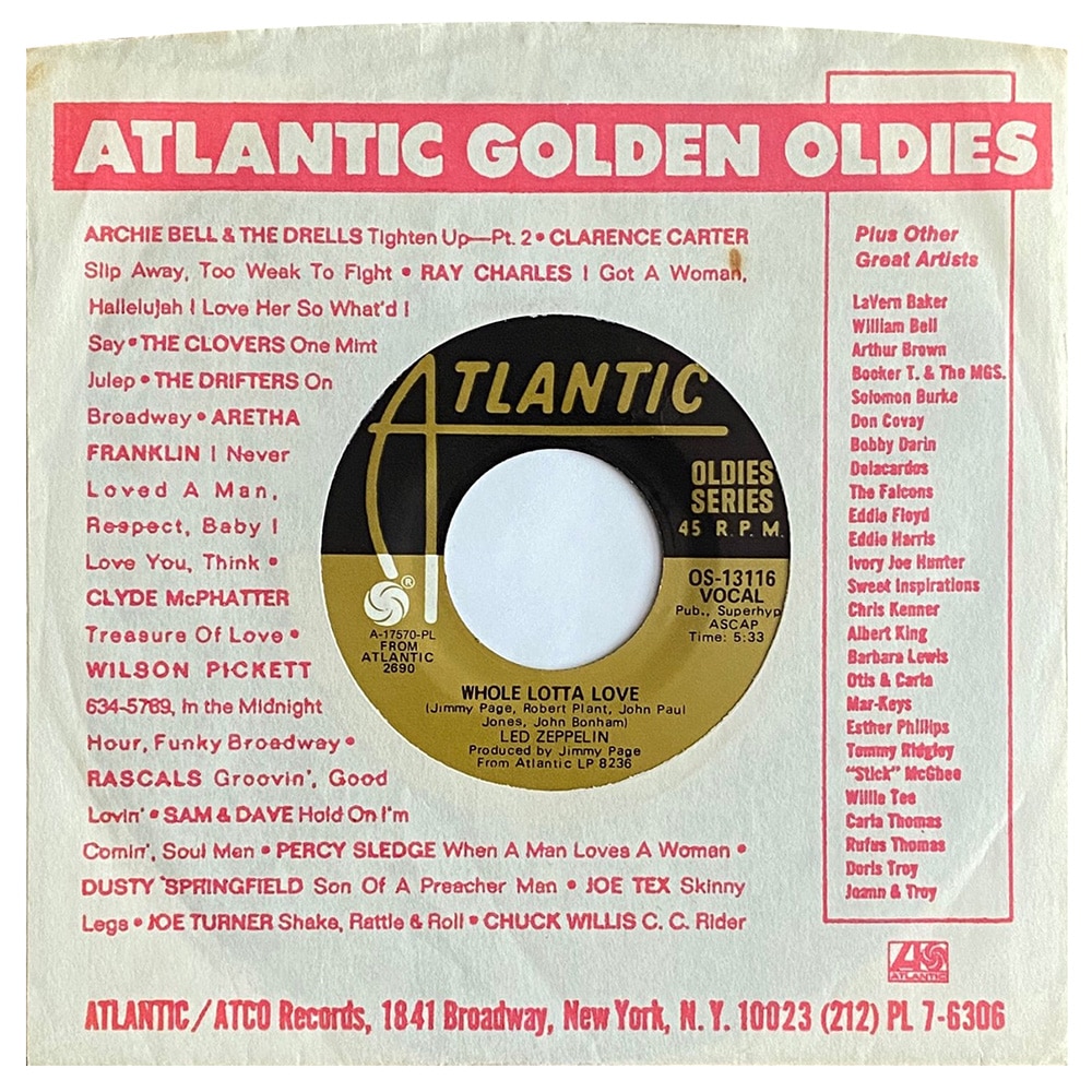 Single <br>USA (OS-13116) <br>Whole Lotta Love / Living Loving Maid (#5)