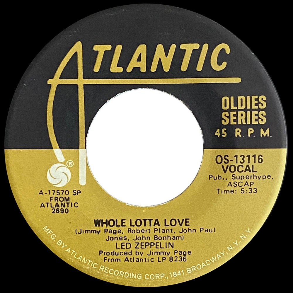 Single <br>USA (OS-13116) <br>Whole Lotta Love / Living Loving Maid (#2) - Image 2